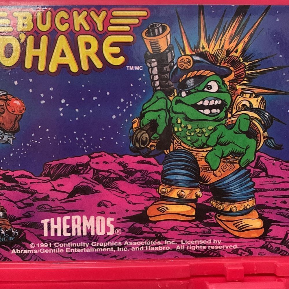 Vintage Never Used 1991 Bucky O’Hare Thermos Lunch Box W/Original Coupon Sticker - Picture 8 of 16